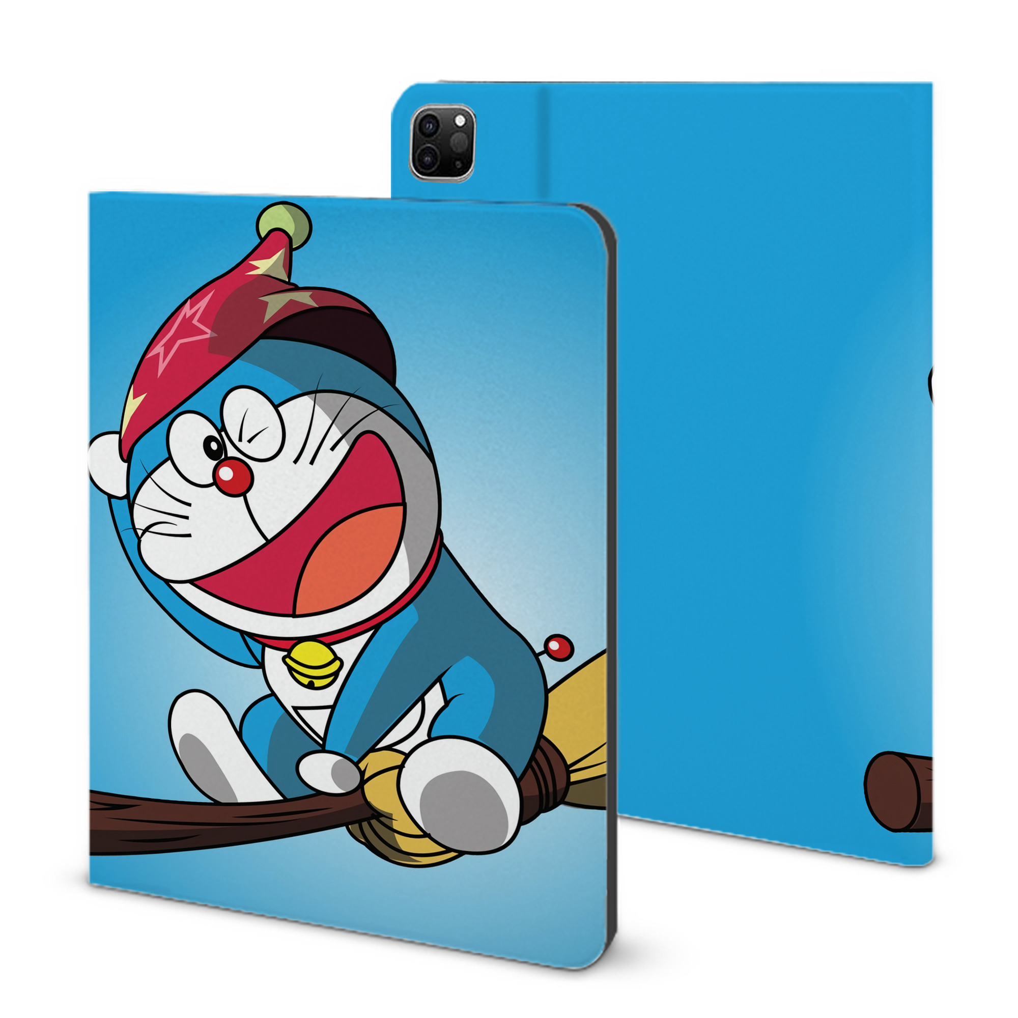 （画像用） ドラえもん Doraemon IPad ケース ブック型 PUレザー TPU 耐衝撃 軽量 薄型 ペン収納なし 全面保護 IPad 各モデル対応